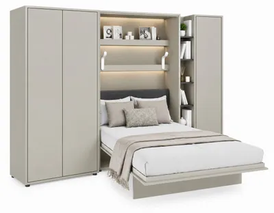 Produktbild von Furniture24 Schrankwand Mit Elektrischem Schrankbett Bed Concept 140X200