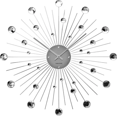 Immagine prodotto di Karlsson - Orologio da parete Sunburst Grande - Argento