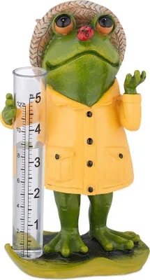 Produktbild von Famanu Regenmesser Frosch - Wetterfest - Bis 12 cm Regen - Analog - Gartendekoration