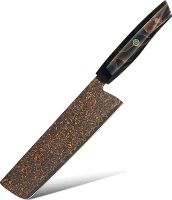 Produktbild von Damast Küchenmesser Kurogane Nakiri – Perfekt für Gemüseliebhaber KP37388