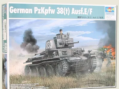 Productafbeelding van Trumpeter, Duitse PzKpfw 38(t) Ausf. E/F, schaal 1:35, artikelnummer 01577