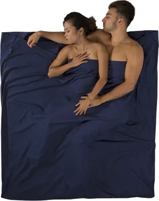 Produktbild von Sea to Summit Premium Baumwolle Travel Liner Double Barva: Marineblau