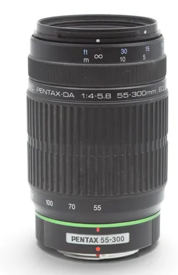 Produktbild von Pentax smc DA 55-300 mm / 4.0 - 5.8 ED, 85 - 450 mm, 1.4 m, 29 °, 58 mm, 440 g, Schwarz