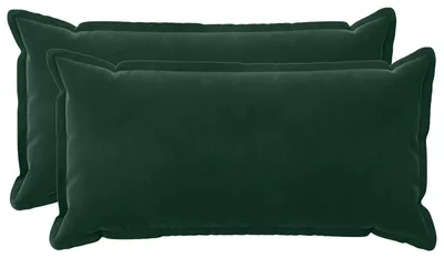 Obrázok produktu pre vidaXL Vankúš s vankúšikom HOUTEN, 2 kusy, tmavozelená, zamat