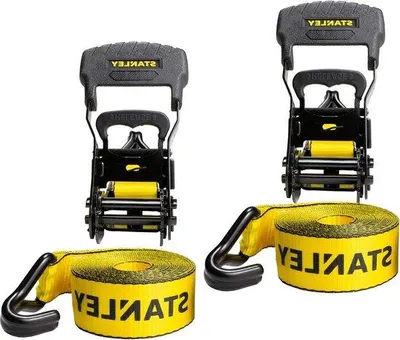 Zdjęcie produktu dla Paski napinające z zapadką, 38 cm, czarno-żółte, zestaw 2 szt.