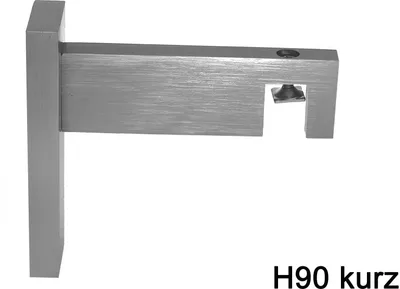 Produktbild von Innenlauf Gardinenstange eckig Edelstahl Look kantiges Design Erstellen BASIT®