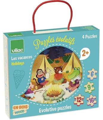 Produktbild von Vilac Puzzle 4 evolutionäre Rätsel an Feiertagen