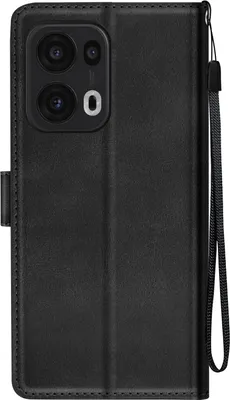 Obrázok produktu pre Avizar, kryt pre Oppo Reno 13 Pro s Dragonne, flipové puzdro, peňaženkové puzdro, čierny