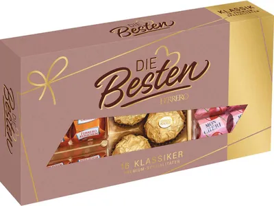 Produktbild von Die Besten von Ferrero Klassiker 16er Geschenkverpackung Mon Chéri Rocher Küsschen