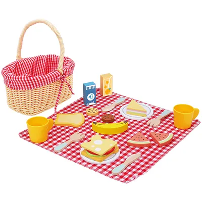 Produktbild von Tooky Toy Picknick-Set aus Holz 23 Teile