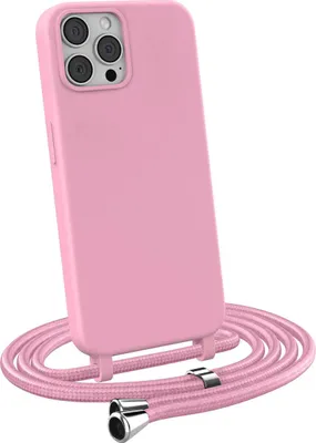 Produktbild von Handykette für Apple iPhone 12 | 12 Pro - Handyhülle mit Schnur Cover in Rosa