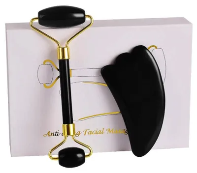 Productafbeelding van Jade Roller en Gua Sha Set voor Gezichtsmassage