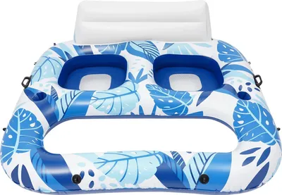 Produktbild von Aufblasbare Poolliege, Doppelsitz-Design, strapazierfähiges Material, Blau