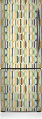 Produktbild von Kühlschrankfolie Aufkleber Kühlschrankmagnete Dekoration Kühlschrankfolie 60x180 cm - Retro-Muster