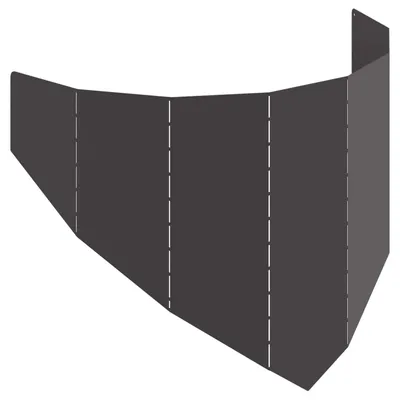 Immagine prodotto di vidaXL Bordatura per prato, 100 x 45 cm, acciaio, nero