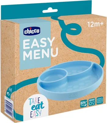 Zdjęcie produktu dla 127535 Talerz Silikonowy 3-Dzielny 12M+ Chłopczyk