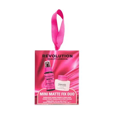 Productafbeelding van Revolution Mini Matte Fix Duo, Mini Fixeerspray voor make-up, set van 2 stuks, mat afwerking
