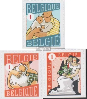 Produktbild von Briefmarken Belgien 2007 Mi 3785Du-3787Du (kompl.Ausg.) postfrisch Grußmarken