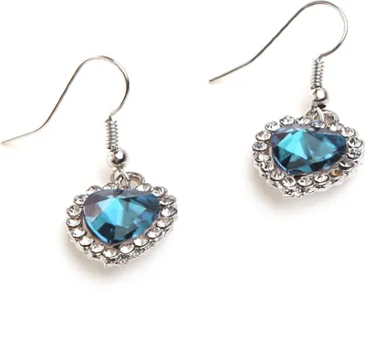 Produktbild von Ohranhänger, charmantes Temperament, Modeschmuck, glänzend, exquisit, Ohrhänger für den Alltag-Meerblau