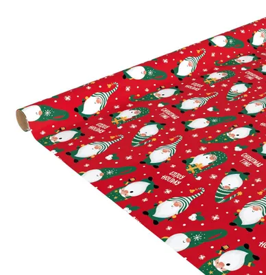 Produktbild von Traditionelles grünes Weihnachtsgeschenkpapier, 200 x 70 cm