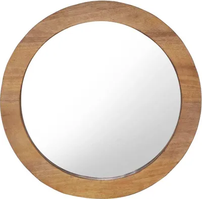 Obrázok produktu pre Nástenné zrkadlo 60 cm teakové okrúhle
