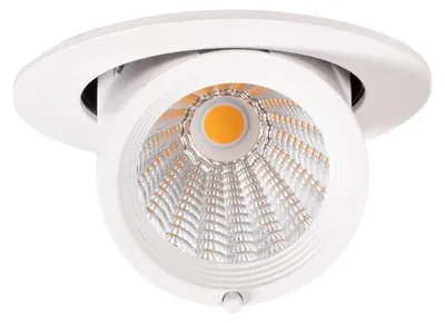 Zdjęcie produktu dla Okrągłe ruchome oczko sufitowe podtynkowe LED 3000K Maxlight H0132 Rubio