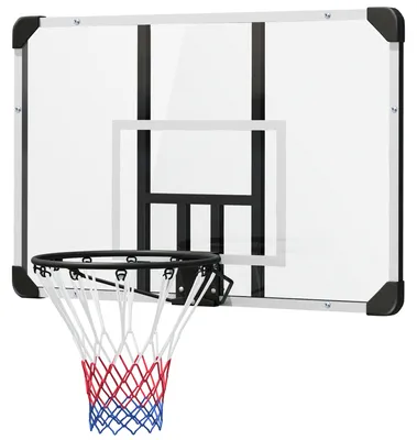 Produktbild von Basketballkorb, bruchsichere Rš¹ckwand, h?henverstellbar, Indoor & Outdoor, Stahlrahmen, Schwarz