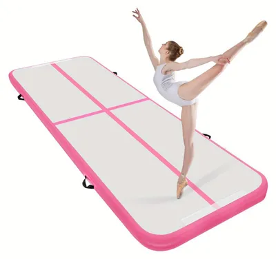 Produktbild von Rosa, aufblasbare PVC-Turnmatte, 3 x 1 Meter, für Yoga und Gymnastik