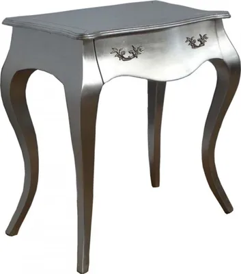 Obrázok produktu pre Casa Padrino, baroková konzola, strieborná, s zásuvkami – antikový štýl – 80 x 45 x 85 cm