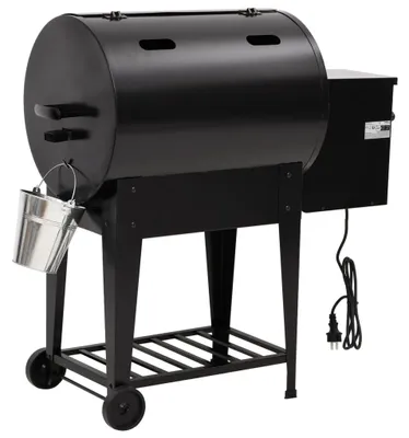 Produktbild von vidaXL Pelletgrill mit Ablage Schwarz 94 cm Eisen