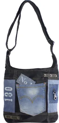 Produktbild von Sunsa Damen Tasche Umhängetasche Handtasche Canvas & Leder bag mit Jeans Taschen Denim klein Schultertasche Damentaschen Vintage Crossbody Handtaschen Teenager Fashion