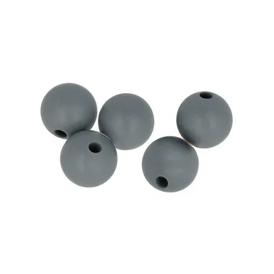 Immagine prodotto di Perle di silicone rotonde x 5 - 10 mm - grigio