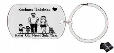 Obrázek produktu pro Rodinná klíčenka s gravírováním, dárek s krabičkou