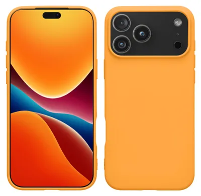 Produktbild von kwmobile Hülle kompatibel mit iPhone 17 Pro Max Hülle - Weiche und schlanke TPU Silikon Handyhülle - Stoßabsorbierendes Flexibles Case - Fruity Orange