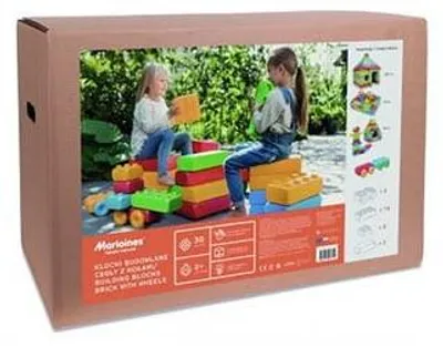 Obrázok produktu pre Klocki Budowlane Cegły z Kołami 30 elementów