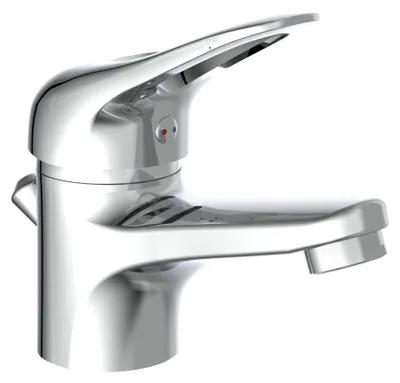 Produktbild von Schütte Waschtischarmatur PORTO Einhebelmischer mit Ablaufgarnitur, Wasserhahn Bad Chrom