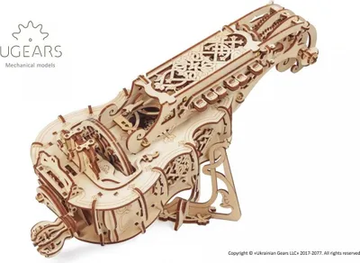 Image de casse-tête mécanique en bois 3D Ninera (Hurdy-Gurdy)