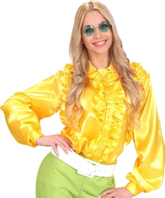 Produktbild von Rüschenhemd Damen gelb M