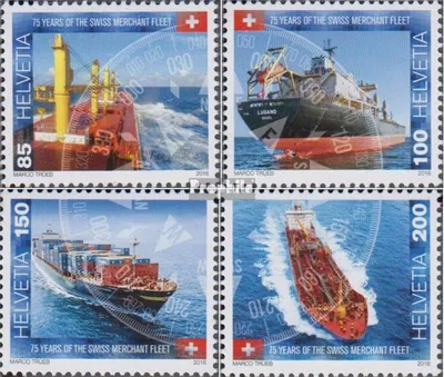 Produktbild von Briefmarken Schweiz 2016 Mi 2427-2430 (kompl.Ausg.) gestempelt Handelsflotte