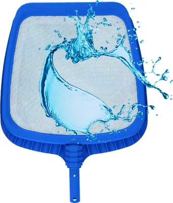 Produktbild von Amapool Basics Poolkescher I Oberflächenkescher fein I Laubkescher flach I Flachkescher für Pool I Poolzubehör für die Poolreinigung