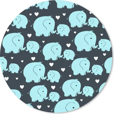 Produktbild von MuchoWow® Mauspad Mousepad Muster - Elefant - Herz 40x40 cm - Mousepads - Maus Mat - Pad - Mausunterlage - Schreibtisch Accessoires