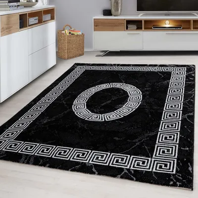 Imagen del producto de Ayyildiz Alfombras modernas y de diseño  240x340 cm Alfombra de pelo corto, de meandro, alfombra para sala de estar, reverso de yute