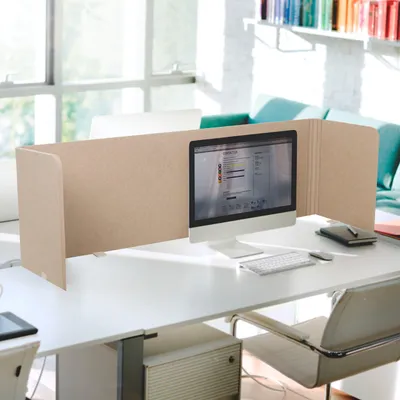 Produktbild von hjh OFFICE Tischtrennwand FLEXMIUT U Trennwand Schreibtisch Raumteiler Indoor 60.0 x 160.0 x 40.0 cm