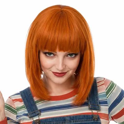 Imagen del producto de Peluca corta y sintética estilo "bob" con flequillo, para mujer
