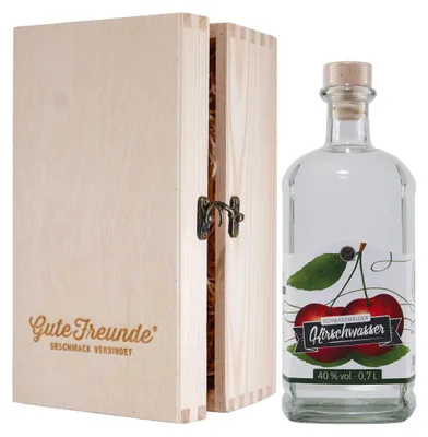 Produktbild von Renchtäler Schwarzwälder Kirschwasser mit Geschenk-Holzkiste