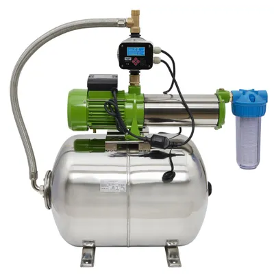 Produktbild von CHM GmbH® Hauswasserwerk 100 Liter Edelstahl 2,1 Kw Gartenpumpe 7,8 Bar 10.000 L/h