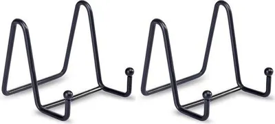 Productafbeelding van Famanu metalen steun voor platen, zwart - 7,6 cm x 7,6 cm