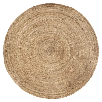 Zdjęcie produktu dla DYWAN JUTOWY okrągły 80cm NATURALNY gładki styl boho