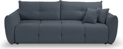 Produktbild von Sofa MODA mit Schlaffunktion, Schlafsofa, Wohnzimmersofa, Couch, Soffa, Bettsofa, Chenille-Stoff – Blau WIND 76