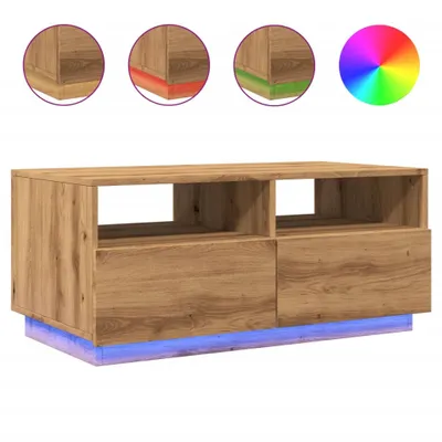 Obrázok produktu pre Konferenčný stolík s LED osvetlením Artisan dub 90x49x40 cm
